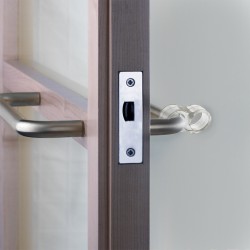 Soporte Madera Liso Abierto Doble 28x120 mm. Nogal