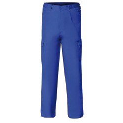 Pantalon De Trabajo Largo, Color Azul, Multibolsillos, Resistente, Talla 56