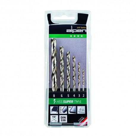 Estuche Brocas Alpen Hss Pro 6 Piezas