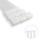 Brida Nylon 100%. Color Blanco / Natural 4,5 x 200 mm. 100 Piezas. Abrazadera Plastico, Organizador Cables, Alta Resistencia
