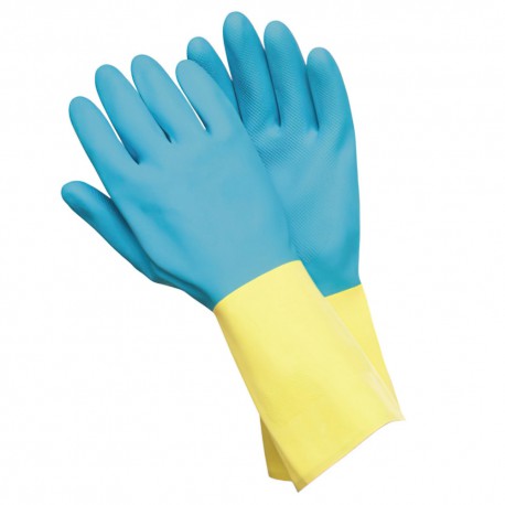 Guantes Neopreno / Latex Bicolor Talla M (Par)